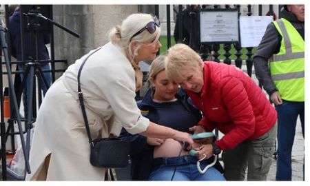 'LIFE CHAIN' at Belfast City Hall commemorates NI abortion anniversary