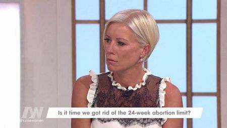 Actress Denise Van Outen was noticeably shaken