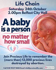 LIFE CHAIN at Belfast City Hall - Saturday 24th October 2026  at 2pm