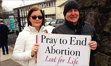 Pro-abortionists want to criminalise women and men taking part in Pro-Life Prayer Vigils in N. Ireland