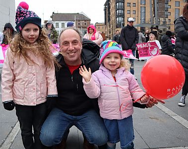 Belfast Rally says PEACE BEGINS IN THE WOMB