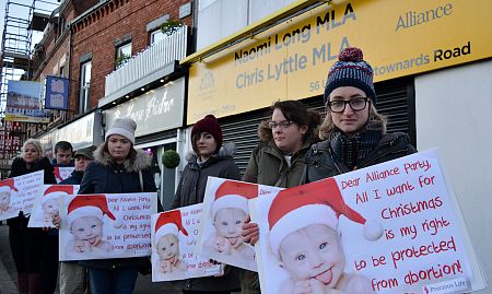 PRECIOUS LIFE PROTESTS AT ALLIANCE PARTY OFFICE