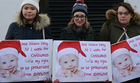 PRECIOUS LIFE PROTESTS AT ALLIANCE PARTY OFFICE