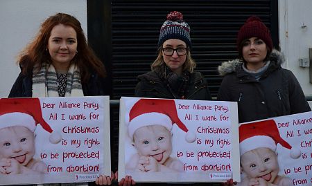 PRECIOUS LIFE PROTESTS AT ALLIANCE PARTY OFFICE