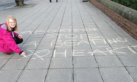 Innocent Pro-Life Chalk Messages Spark Outrage!