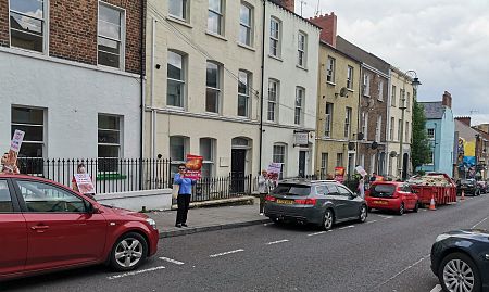 Precious Life protest SDLP Leader Colum Eastwood MP after he votes for abortion up to BIRTH in NI