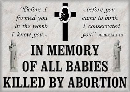 Precious Life remember 8490 babies killed by abortion