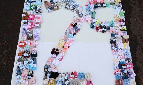 Precious Life mark first anniversary of Westminster abortion law with 'baby shoes memorial' at Stormont