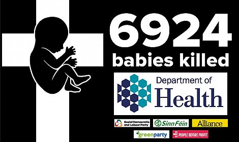 6,924 unborn babies killed by NI Department of Health