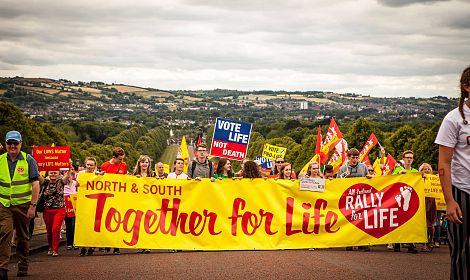 Thousands stand 'together for life' at the All Ireland Rally for Life at Stormont