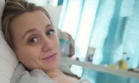 Baby removed from mum-to-be's womb for treatment then put back